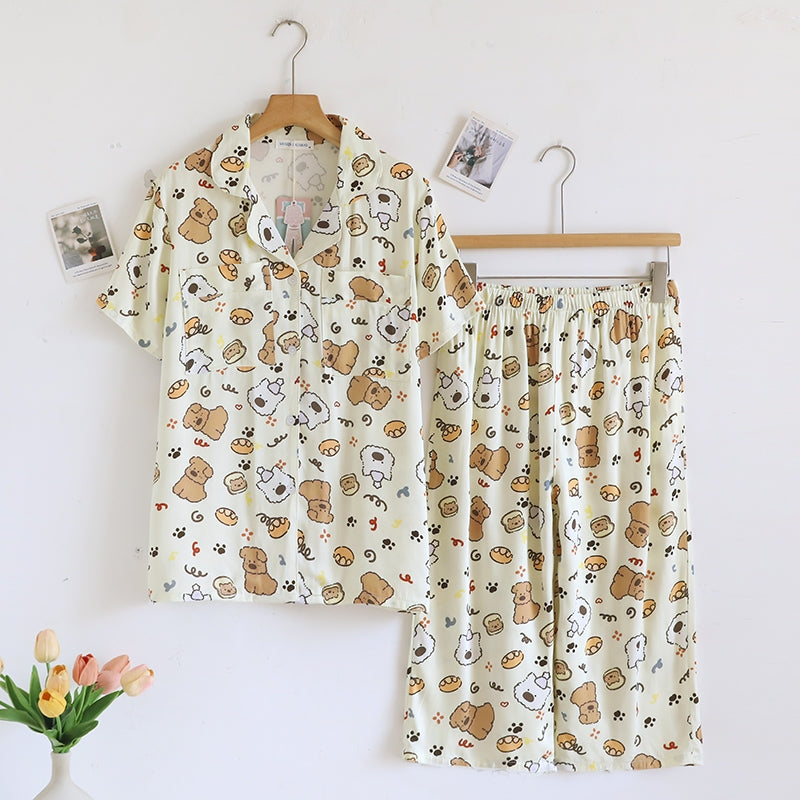 ชุดนอน Muslin Pajamas Organic bamboo รุ่น (A1047 B1047 E1047) | ชุดนอนผู้หญิง