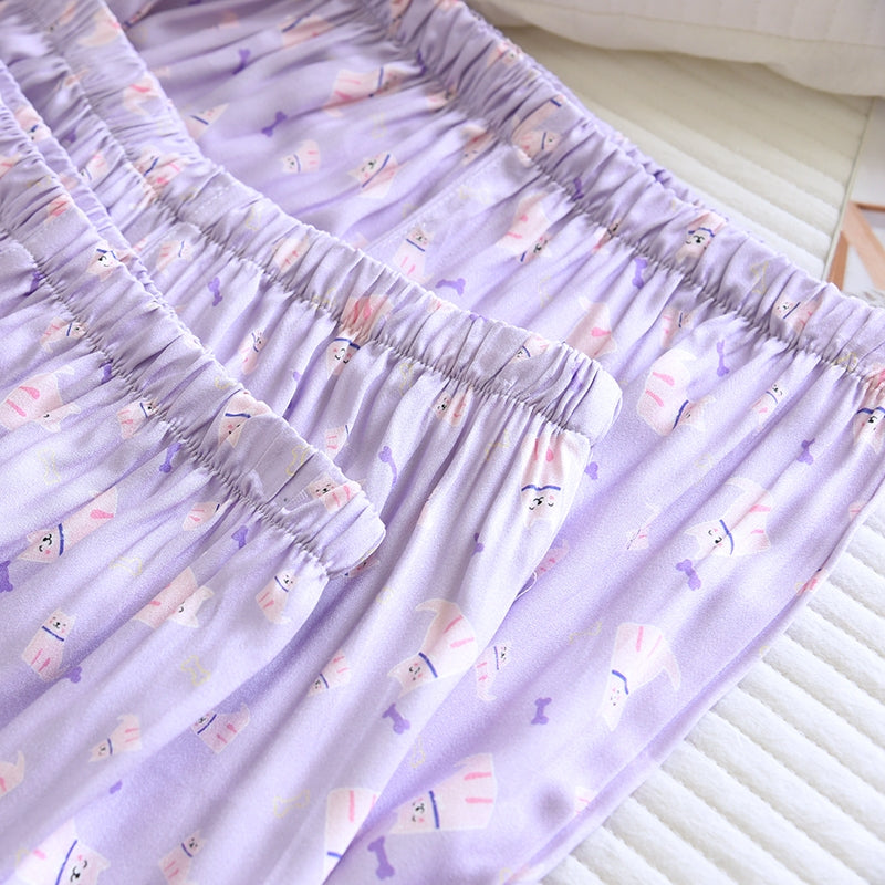 ชุดนอน Muslin Pajamas Organic bamboo รุ่น Twinkle Pup (A1054 B1054 E1054) | ชุดนอนผู้หญิง