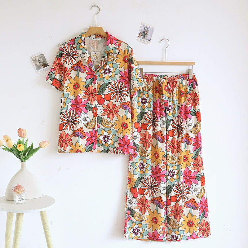 ชุดนอน Muslin Pajamas Muslin Pet รุ่นSummer (3253 3254 3245 3246 3247 3248 3249 3250)|ชุดนอนชุดเที่ยว