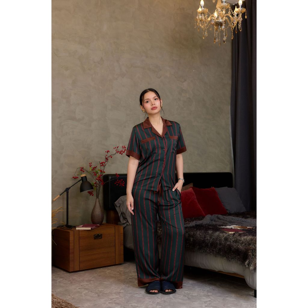 ชุดนอน Muslin Pajamas Collection Muslin Pet รุ่น Retro Vintage (N3228 T3228 Y3228 Y3229)|ชุดนอนคู่รัก