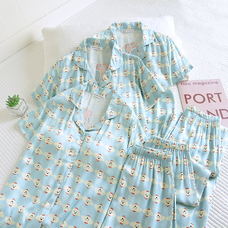 ชุดนอน Muslin Pajamas Organic bamboo รุ่นSnow Puppy (A1041 E1041 B1041)|ชุดนอนมีบรา,ชุดนอนผู้หญิง
