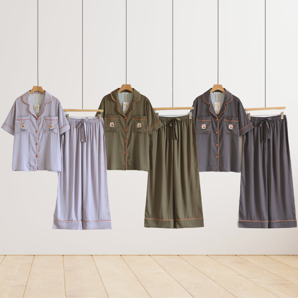 ชุดนอน Muslin Pajamas Collection Muslin Pet รุ่น Feline Dreams (N/T 3283 3284 3285) | ชุดนอนผู้หญิง