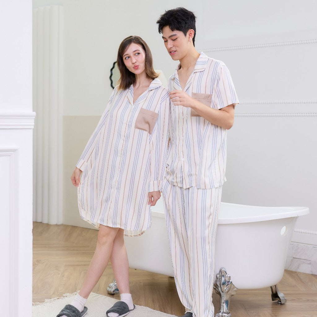 ชุดนอน Muslin Pajamas Collection Muslin Pet รุ่น Creamy Harmony(N3281T3281K3281Y3281Y3282)|ชุดคู่รัก