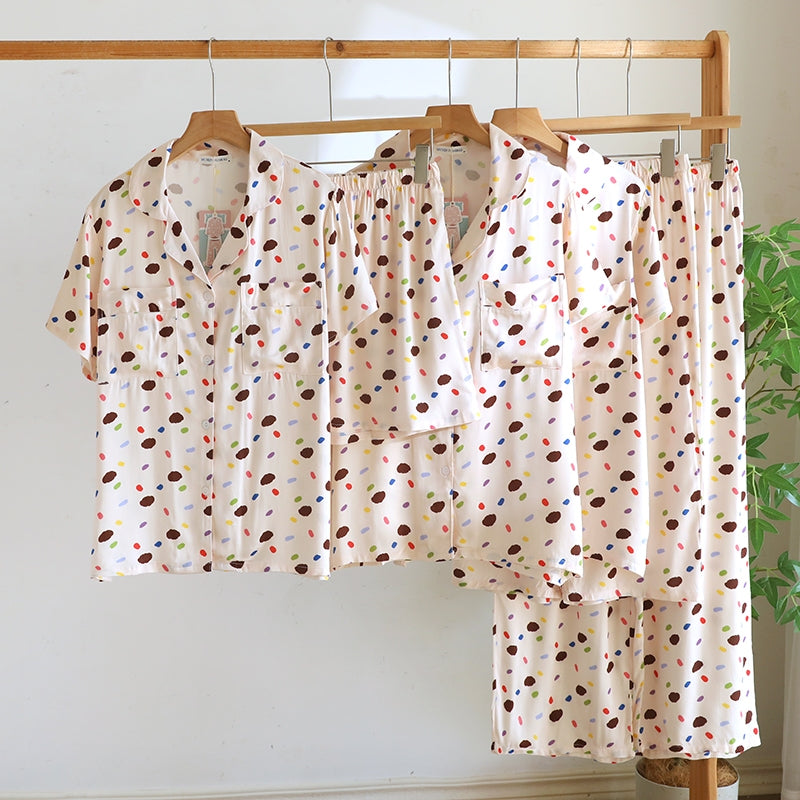 ชุดนอน Muslin Pajamas Organic bamboo รุ่น Sprinkle Dreams (A1062 B1062 E1062) | ชุดนอนผู้หญิง