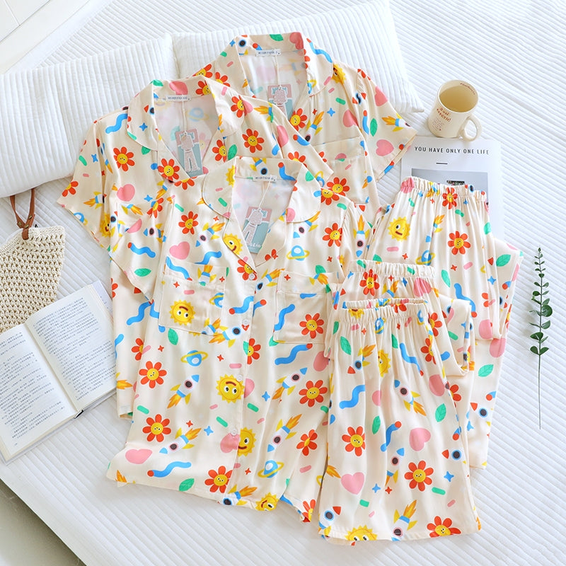 ชุดนอน Muslin Pajamas Organic bamboo รุ่น Dreamy Galaxy (A1066 B1066 E1066) | ชุดนอนผู้หญิง
