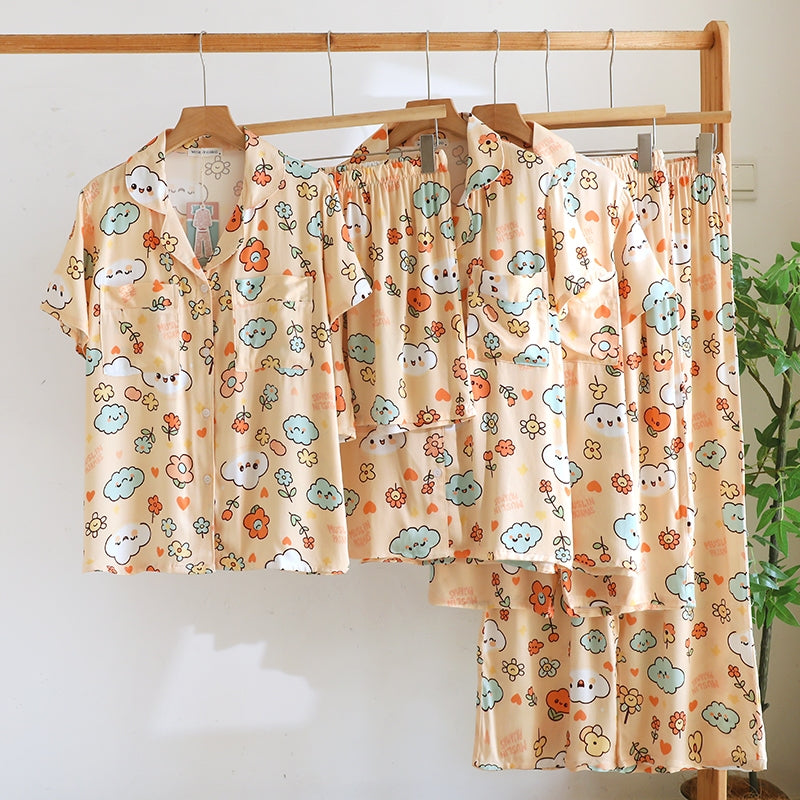 ชุดนอน Muslin Pajamas Organic bamboo รุ่น Happy Skies (A1071 B1071 E1071) | ชุดนอนผู้หญิง