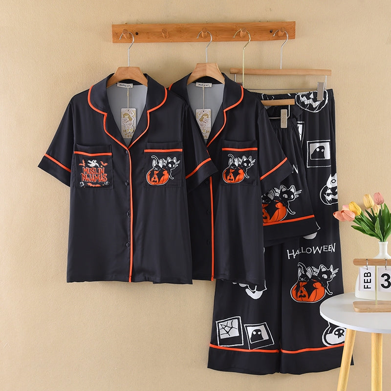 ชุดนอน Muslin Pajamas Collection Muslin Pet รุ่น Midnight mischief (N3305 T3305) | ชุดนอนชุดเที่ยว