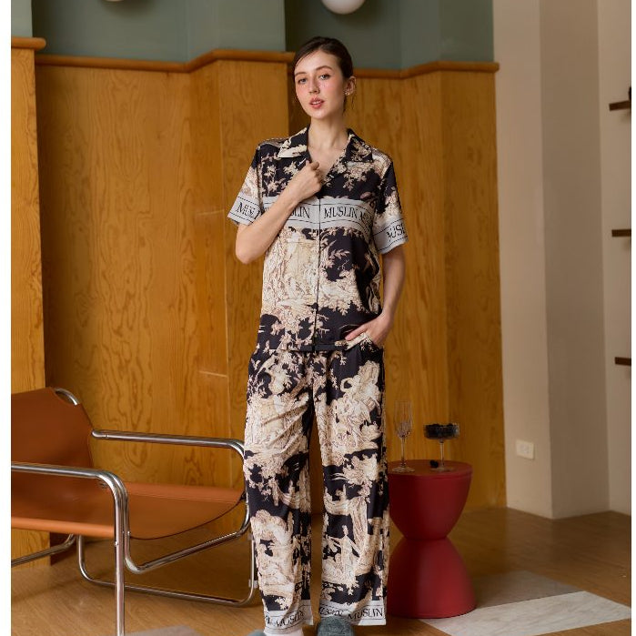 ชุดนอน Muslin Pajamas Collection Muslin Pet รุ่น Floral Epics (T/L 3296 3270 3271) | ชุดนอนชุดเที่ยว