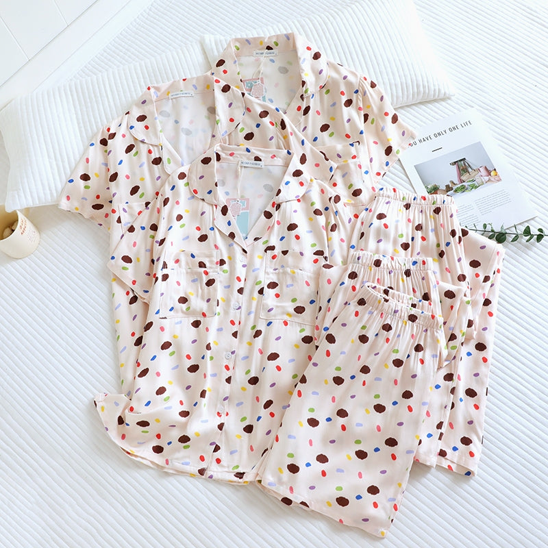 ชุดนอน Muslin Pajamas Organic bamboo รุ่น Sprinkle Dreams (A1062 B1062 E1062) | ชุดนอนผู้หญิง