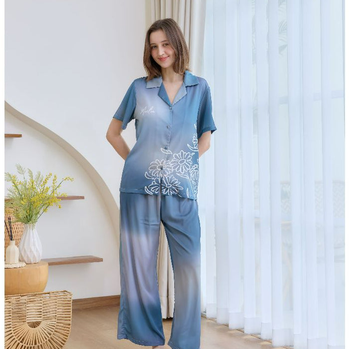 ชุดนอน Muslin Pajamas Collection Muslin Pet รุ่น hydrangea (T3259 T3260) | ชุดนอนชุดเที่ยว