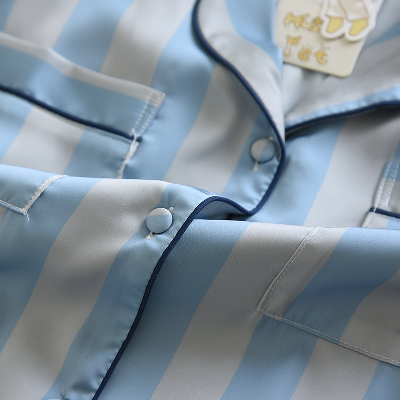 ชุดนอน Muslin Pajamas Collection Muslin Pet รุ่น Blue Cream (N3279 T3279 Y3279 Y3280) | ชุดคู่รัก