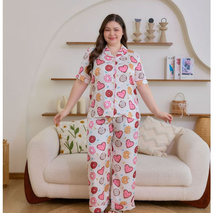 ชุดนอน Muslin Pajamas Silk Satin รุ่น Sprinkle Love (N5159 T5159 K5159) | ชุดนอนผู้หญิง