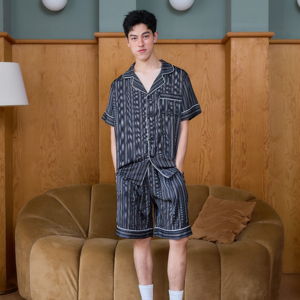 ชุดนอน Muslin pajamas Collection Muslin Pet รุ่น Steel Rhythm (Y3295 Y3296) | ชุดผู้ชาย