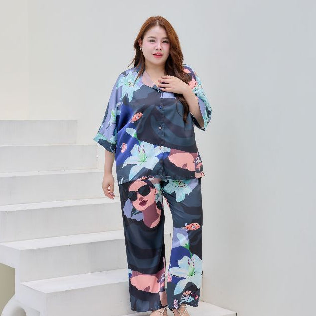 ชุดนอน Muslin Pajamas Silk Satin รุ่นWOMEN SET (V1139 V1140 V1141 V1142 V1143 V1144 V1145)|ชุดนอนแฟชั่น,ชุดนอนผู้หญิง