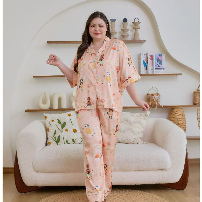 ชุดนอน Muslin Pajamas Silk Satin รุ่น Blossom Companions (W2167 V2167) | ชุดนอนผู้หญิง,ชุดเที่ยว