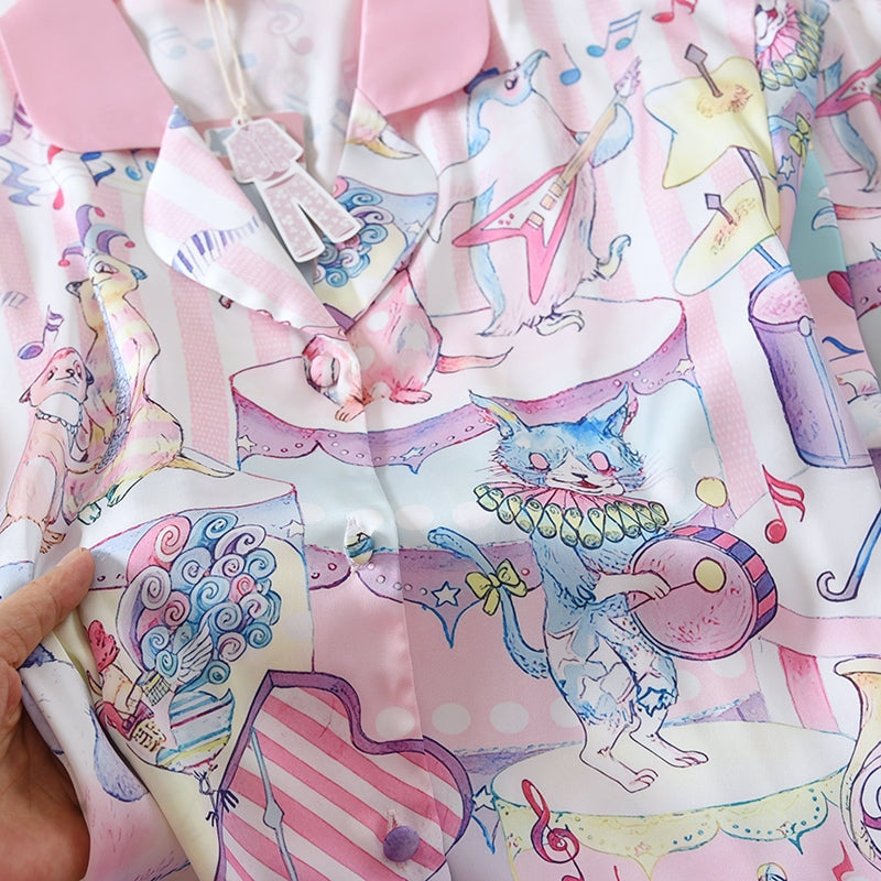 ชุดนอน Muslin Pajamas Silk Satin รุ่น Pastel Harmony (W2196 V2196 L2196) | ชุดผู้หญิง,ชุดเที่ยว