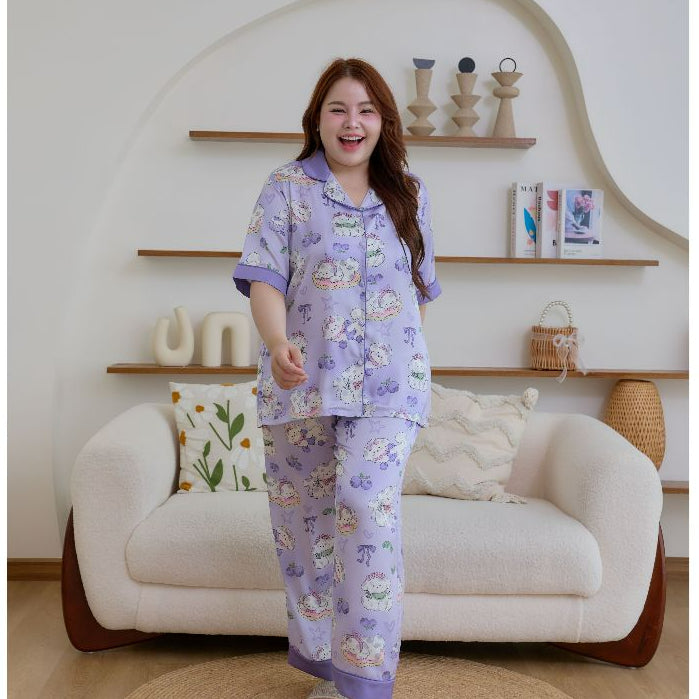 ชุดนอน Muslin Pajamas Silk Satin รุ่น Pastel Pudding (N5155 T5155) | ชุดนอนผู้หญิง