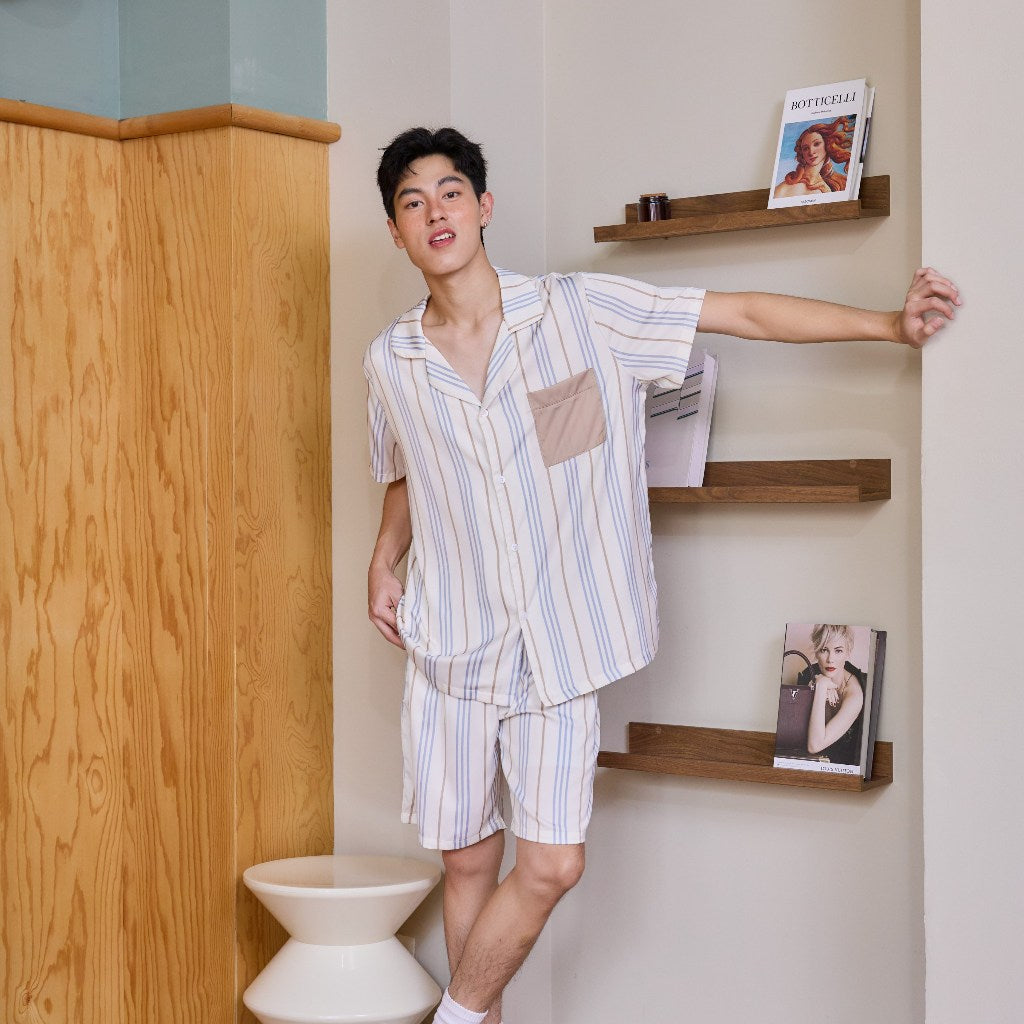 ชุดนอน Muslin Pajamas Collection Muslin Pet รุ่น Creamy Harmony(N3281T3281K3281Y3281Y3282)|ชุดคู่รัก