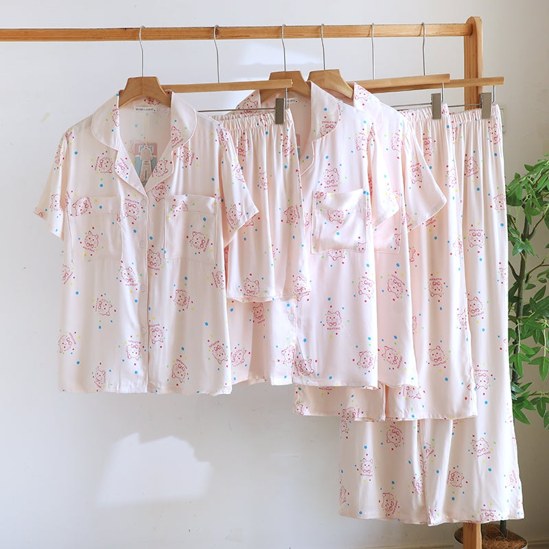 ชุดนอน Muslin Pajamas Organic bamboo รุ่น Pixie Cat (A1068 B1068 E1068) | ชุดนอนผู้หญิง
