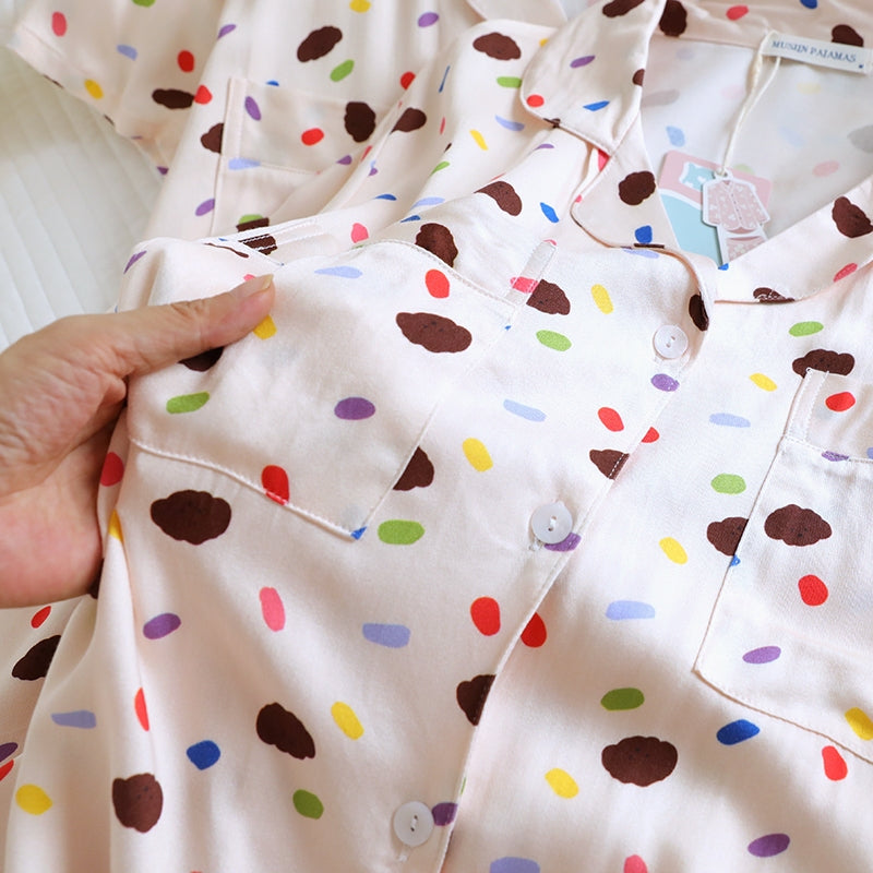 ชุดนอน Muslin Pajamas Organic bamboo รุ่น Sprinkle Dreams (A1062 B1062 E1062) | ชุดนอนผู้หญิง