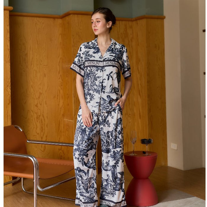 ชุดนอน Muslin Pajamas Collection Muslin Pet รุ่น Floral Epics (T/L 3296 3270 3271) | ชุดนอนชุดเที่ยว