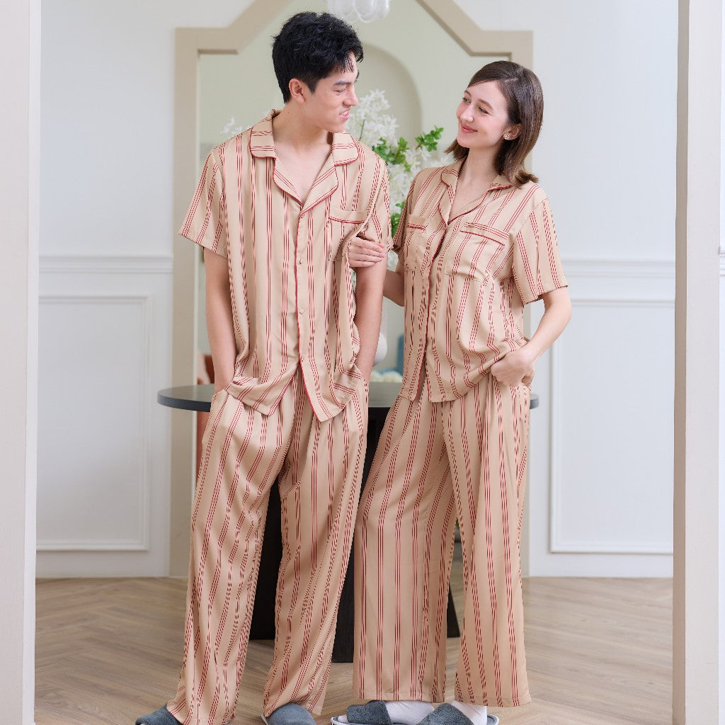 ชุดนอน Muslin Pajamas Collection Muslin Pet รุ่น Classic Crimson (N3301 T3301 Y3301 Y3302)ชุดคู่รัก