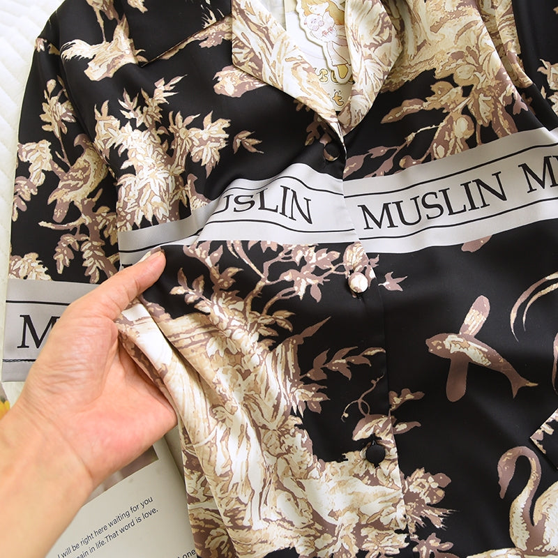 ชุดนอน Muslin Pajamas Collection Muslin Pet รุ่น Floral Epics (T/L 3296 3270 3271) | ชุดนอนชุดเที่ยว