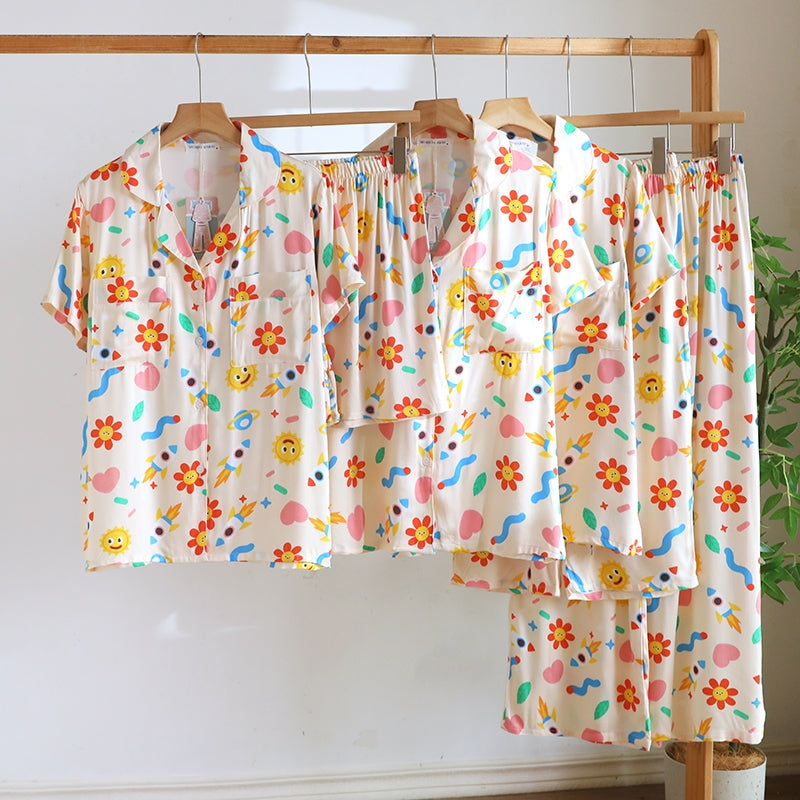 ชุดนอน Muslin Pajamas Organic bamboo รุ่น Dreamy Galaxy (A1066 B1066 E1066) | ชุดนอนผู้หญิง