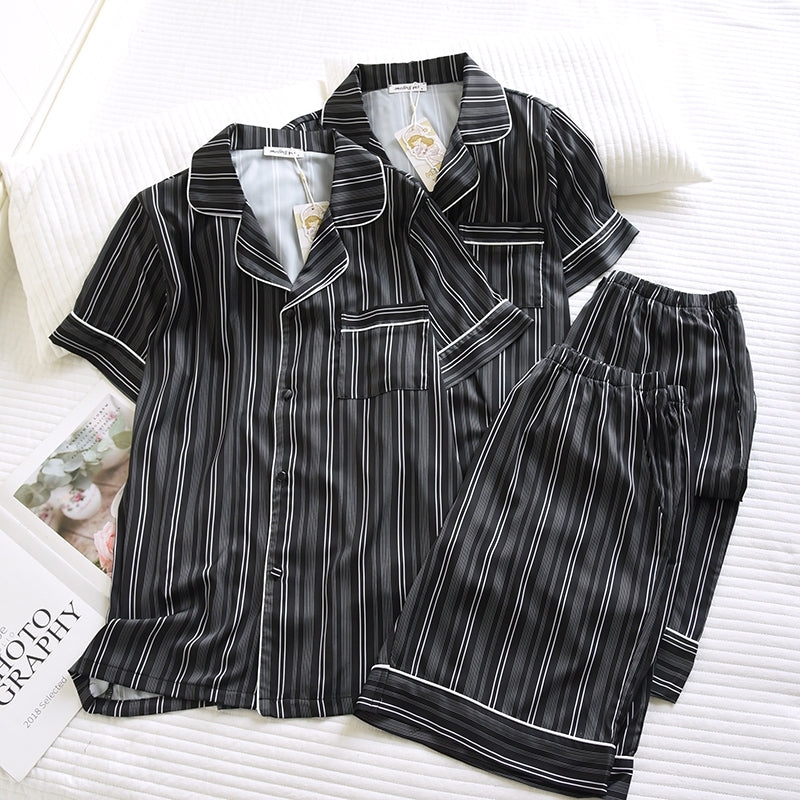 ชุดนอน Muslin pajamas Collection Muslin Pet รุ่น Steel Rhythm (Y3295 Y3296) | ชุดผู้ชาย