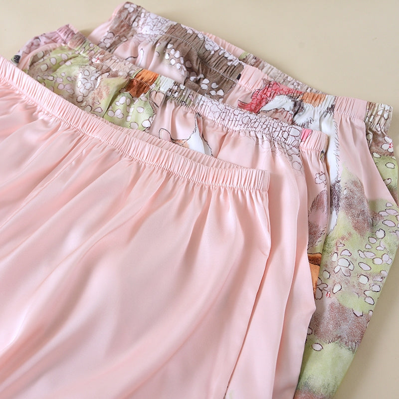 ชุดนอน Muslin Pajamas Silk Satin รุ่น Sakura Whiskers (W2194 V2194 K2194) | ชุดนอนผู้หญิง