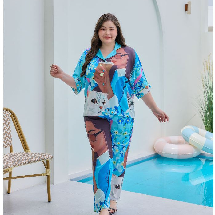 ชุดนอน Muslin Pajamas Silk Satin รุ่นWOMEN SET (V1139 V1140 V1141 V1142 V1143 V1144 V1145)|ชุดนอนแฟชั่น,ชุดนอนผู้หญิง