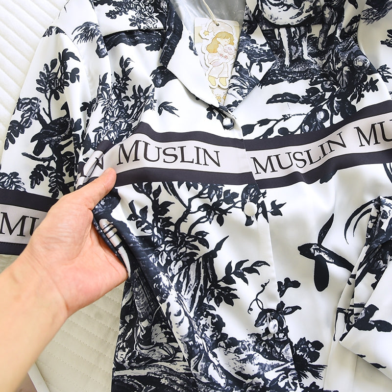 ชุดนอน Muslin Pajamas Collection Muslin Pet รุ่น Floral Epics (T/L 3296 3270 3271) | ชุดนอนชุดเที่ยว