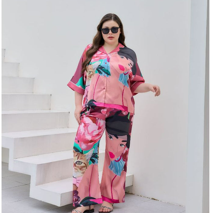 ชุดนอน Muslin Pajamas Silk Satin รุ่นWOMEN SET (V1139 V1140 V1141 V1142 V1143 V1144 V1145)|ชุดนอนแฟชั่น,ชุดนอนผู้หญิง