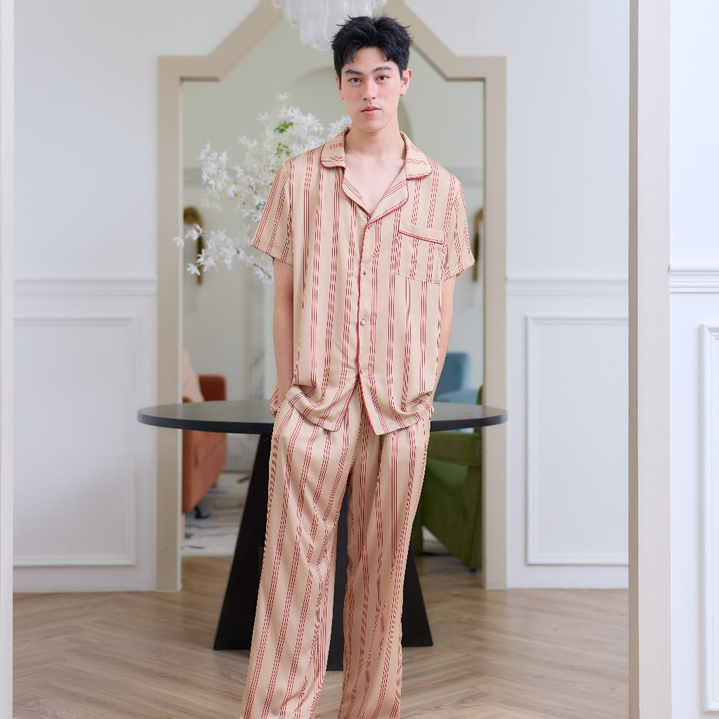 ชุดนอน Muslin Pajamas Collection Muslin Pet รุ่น Classic Crimson (N3301 T3301 Y3301 Y3302)ชุดคู่รัก