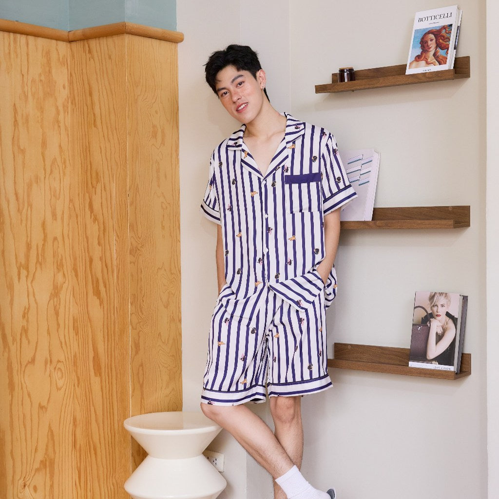 ชุดนอน Muslin Pajamas Collection Muslin Pet รุ่น Ocean Gang (N3293 T3293 Y3293 Y3294) | ชุดคู่รัก