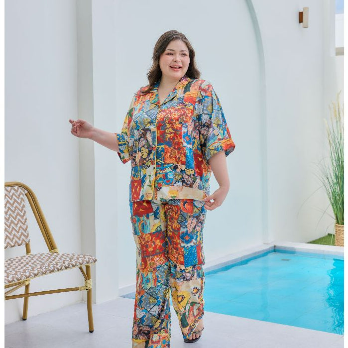 ชุดนอน Muslin Pajamas Silk Satinรุ่น Picasso(W330 V330 L330 K330 R330)|ชุดนอนผู้หญิง,ชุดนอนชุดเที่ยว