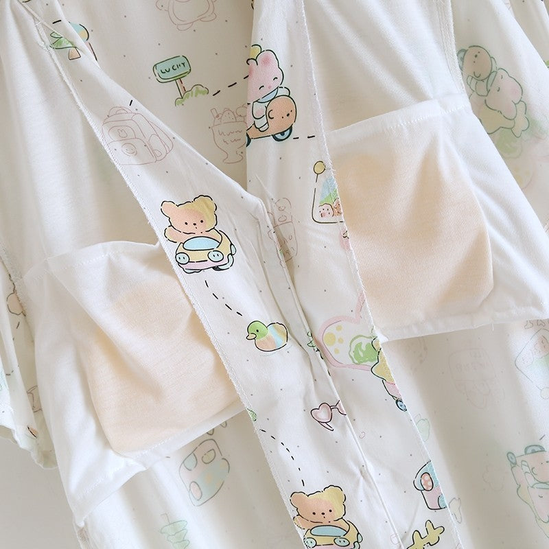 ชุดนอน Muslin Pajamas Organic bamboo รุ่น Forest Fairy (A1003 B1003 E1003)|ชุดนอนมีบรา,ชุดนอนผู้หญิง