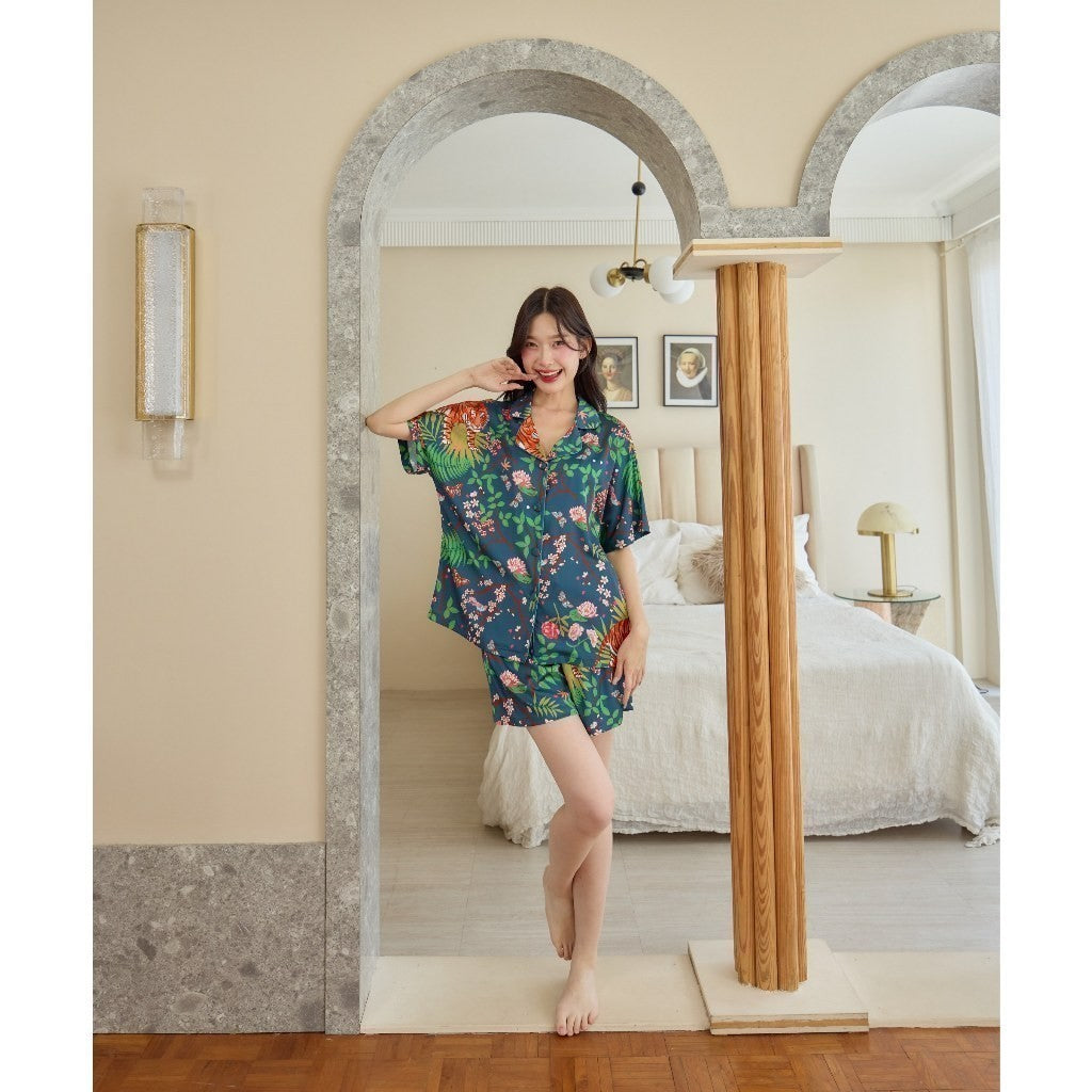 ชุดนอน Muslin Pajamas Silk Satin รุ่น Tiger (T3048 N3048 T3049 N3049 T9050  N9050)