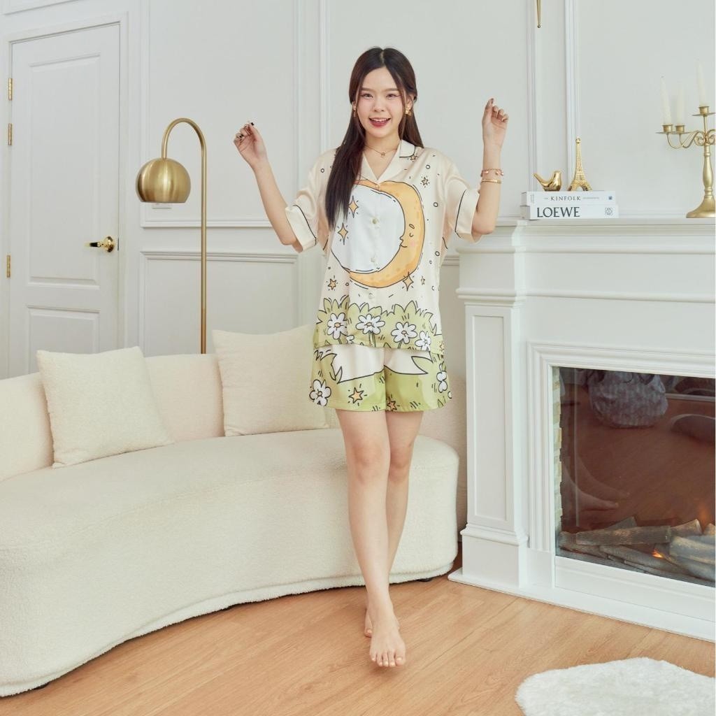 ชุดนอน Muslin Pajamas Silk Satin( รุ่น N2003 T2003 )