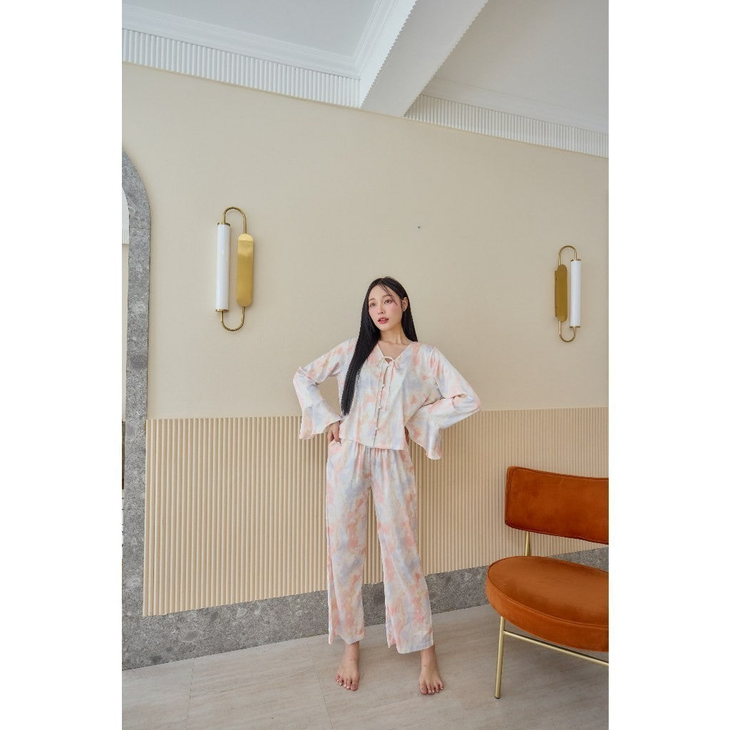 ชุดนอน Muslin Pajamas Silk Satin ( รุ่น P4044 P4045 )