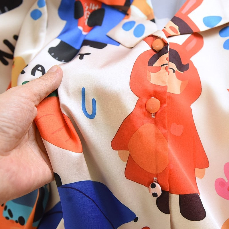 ชุดนอน Muslin Pajamas Silk Satin รุ่น Rainy Boys (N5122 T5122 M5122) | ชุดนอนครอบครัว,ชุดนอนแม่ลูก