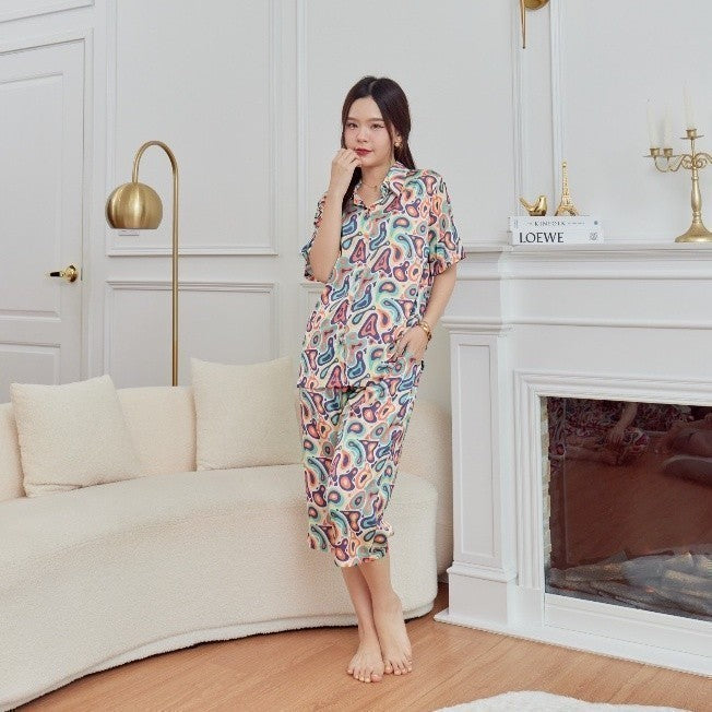 ชุดนอน Muslin Pajamas Silk Satin( รุ่น L3025 T3025 P3025 )