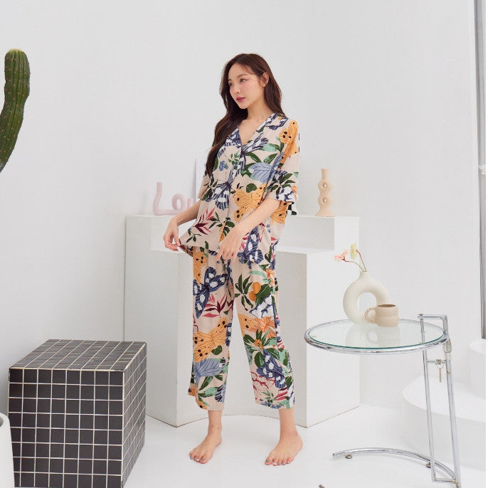 ชุดนอน Muslin Pajamas Organic bamboo รุ่น ผีเสื้อ (A1 C1 G1)| ชุดนอนชุดเที่ยว,ชุดนอนผู้หญิง