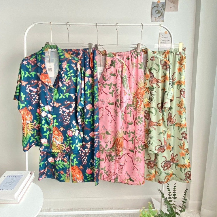 ชุดนอน Muslin Pajamas Silk Satin รุ่น Tiger (T3048 N3048 T3049 N3049 T9050  N9050)