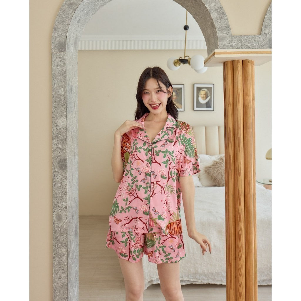 ชุดนอน Muslin Pajamas Silk Satin รุ่น Tiger (T3048 N3048 T3049 N3049 T9050  N9050)