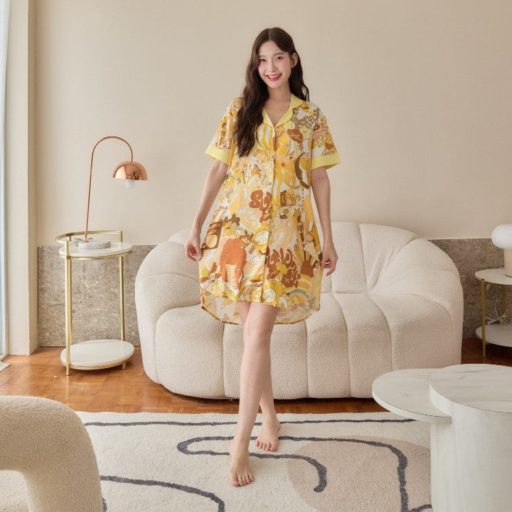 ชุดนอน Muslin Pajamas Silk Satin (W2063 V2063 K2063)