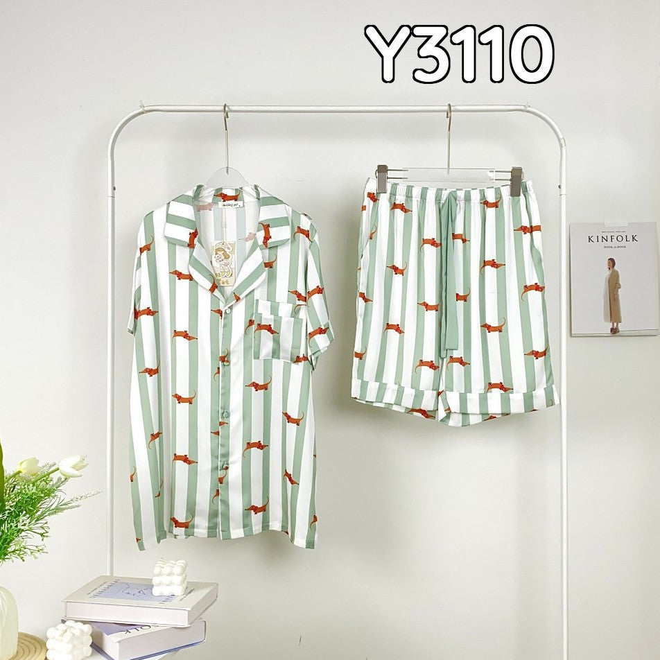 ชุดนอน Muslin Pajamas Collection Muslin Pet (N3109 T3109 Y3109 Y3110)