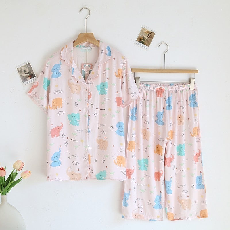 ชุดนอน Muslin Pajamas Organic bamboo รุ่น (A1017 B1017 E1017)| ชุดนอนผู้หญิง