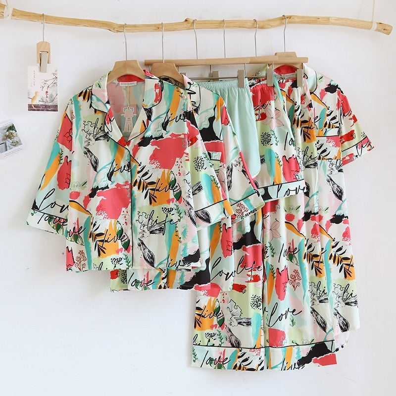 ชุดนอน Muslin Pajamas Silk Satin  (W2064 V2064 K2064)