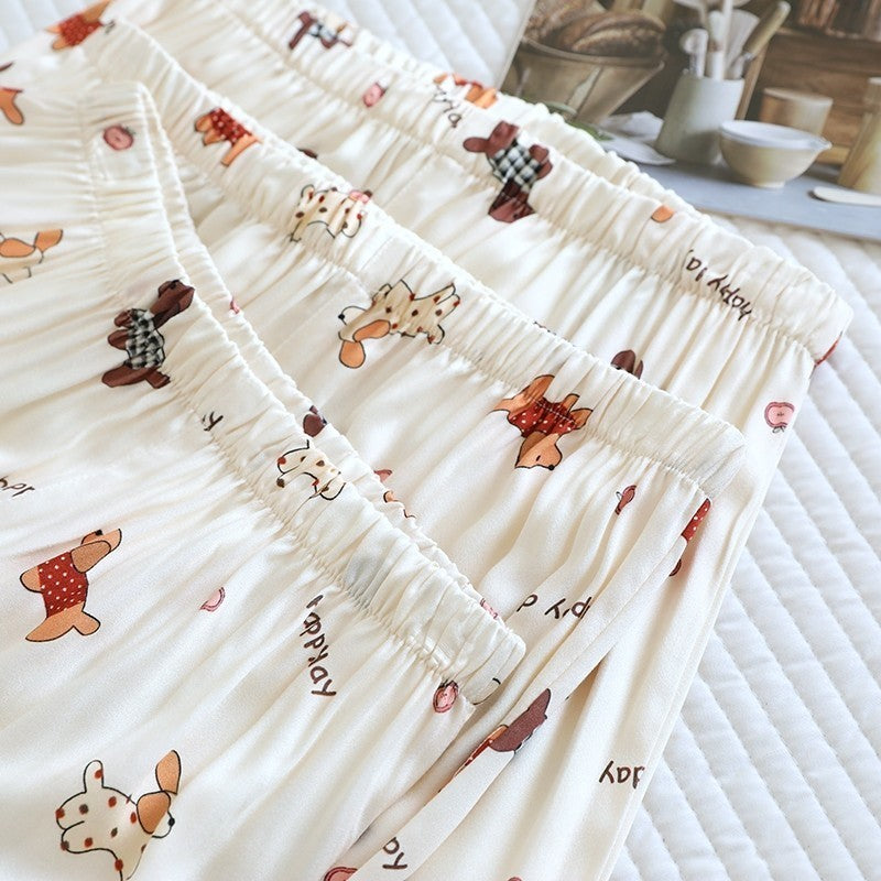ชุดนอน Muslin Pajamas Organic bamboo รุ่นHappy Dogs Day(A1026 B1026 E1026)|ชุดนอนมีบรา,ชุดนอนผู้หญิง
